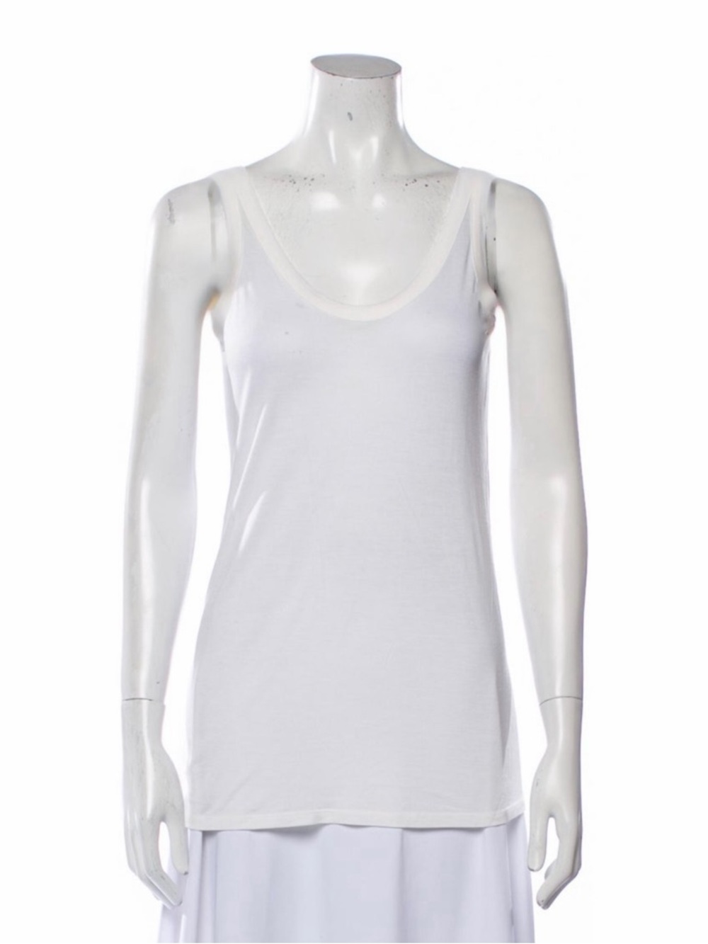 The Row White V-Neck Sleeveless Tank